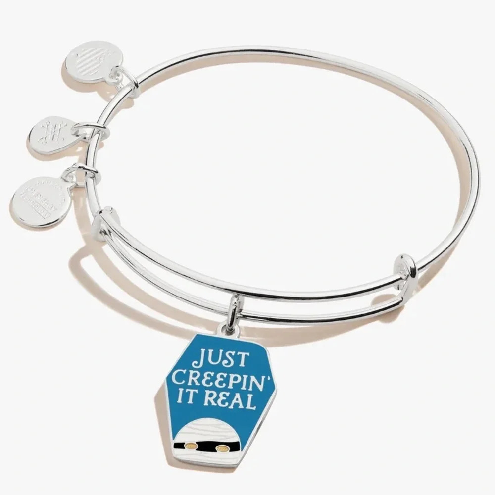 ALEX and Ani Just Creepin' It Real Mummy Charm Bangle Bracelet, NWT